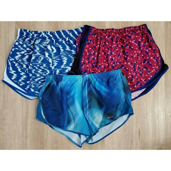 Nike Pants - Nike Womens Lot of 3 Blue Red Shorts Size Medium